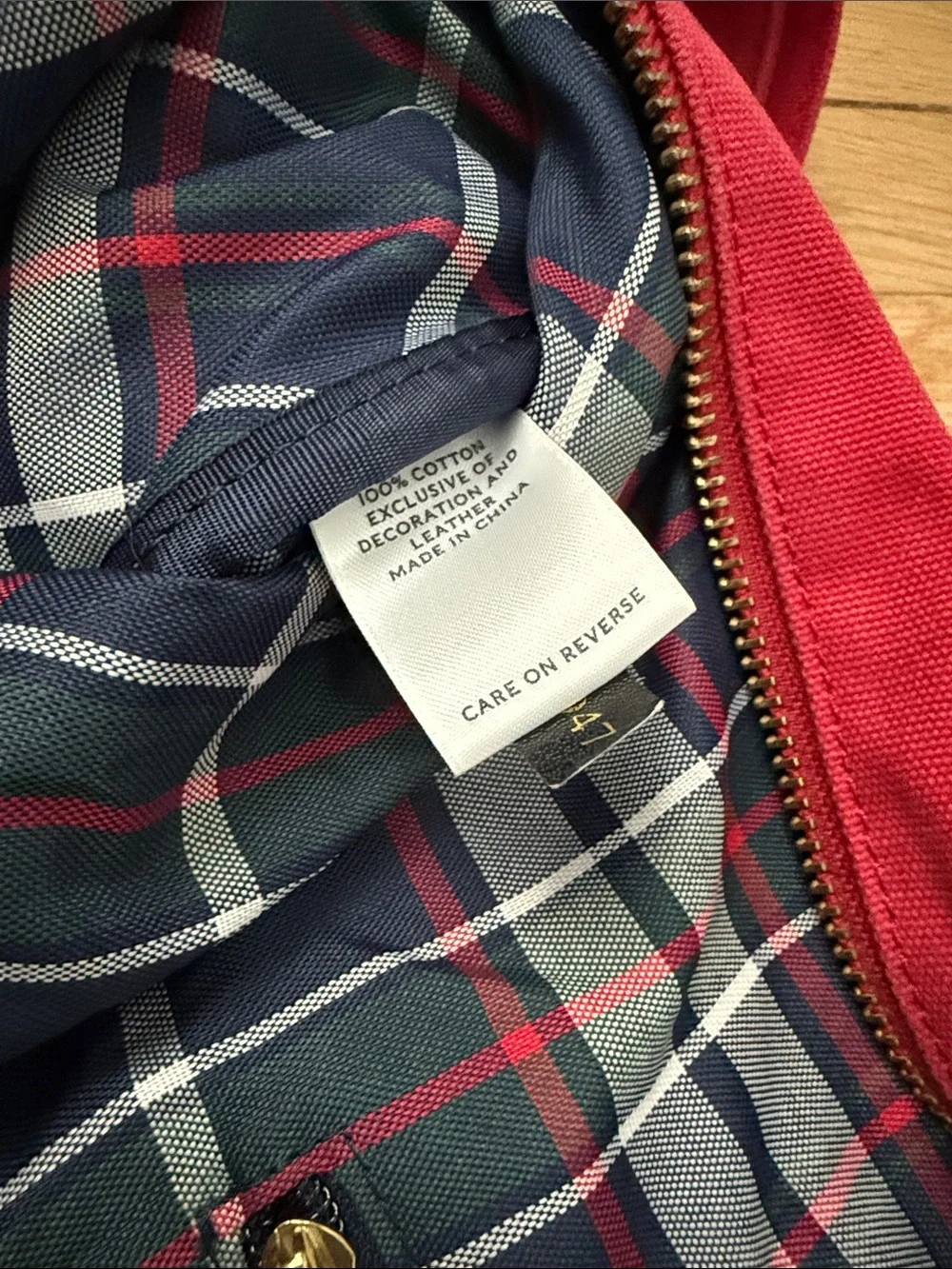 L.L. Bean Red Duffel Bag with Gold Hardware